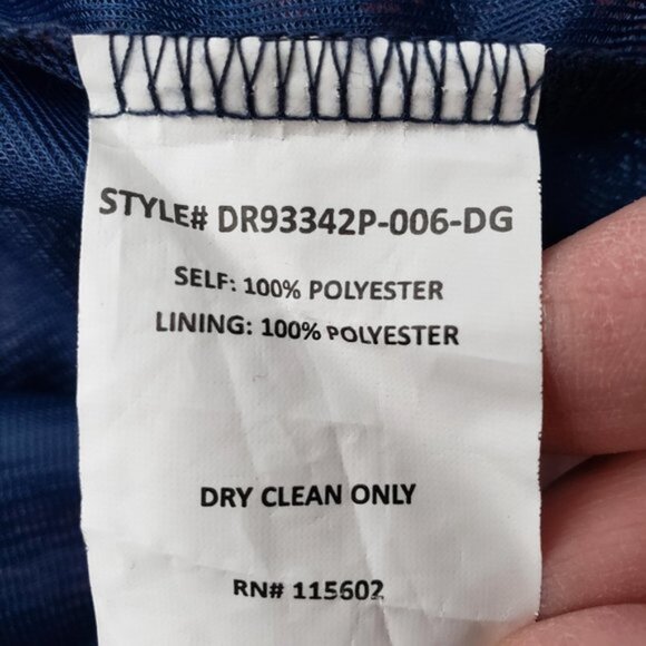 LUSH Semi Sheer Lined Navy Blue & Burgundy Strappy Cocktail Dress Tank  XS /A180 - Picture 5 of 5